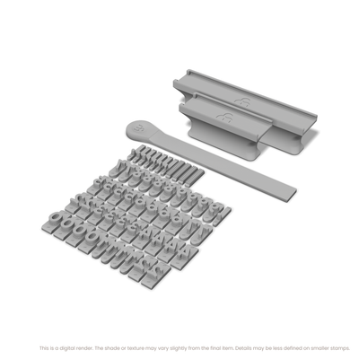 Playpen Sans | Font Rail Stamp Sets | Letters, Numbers, and Symbols - Ceramind® Tools
