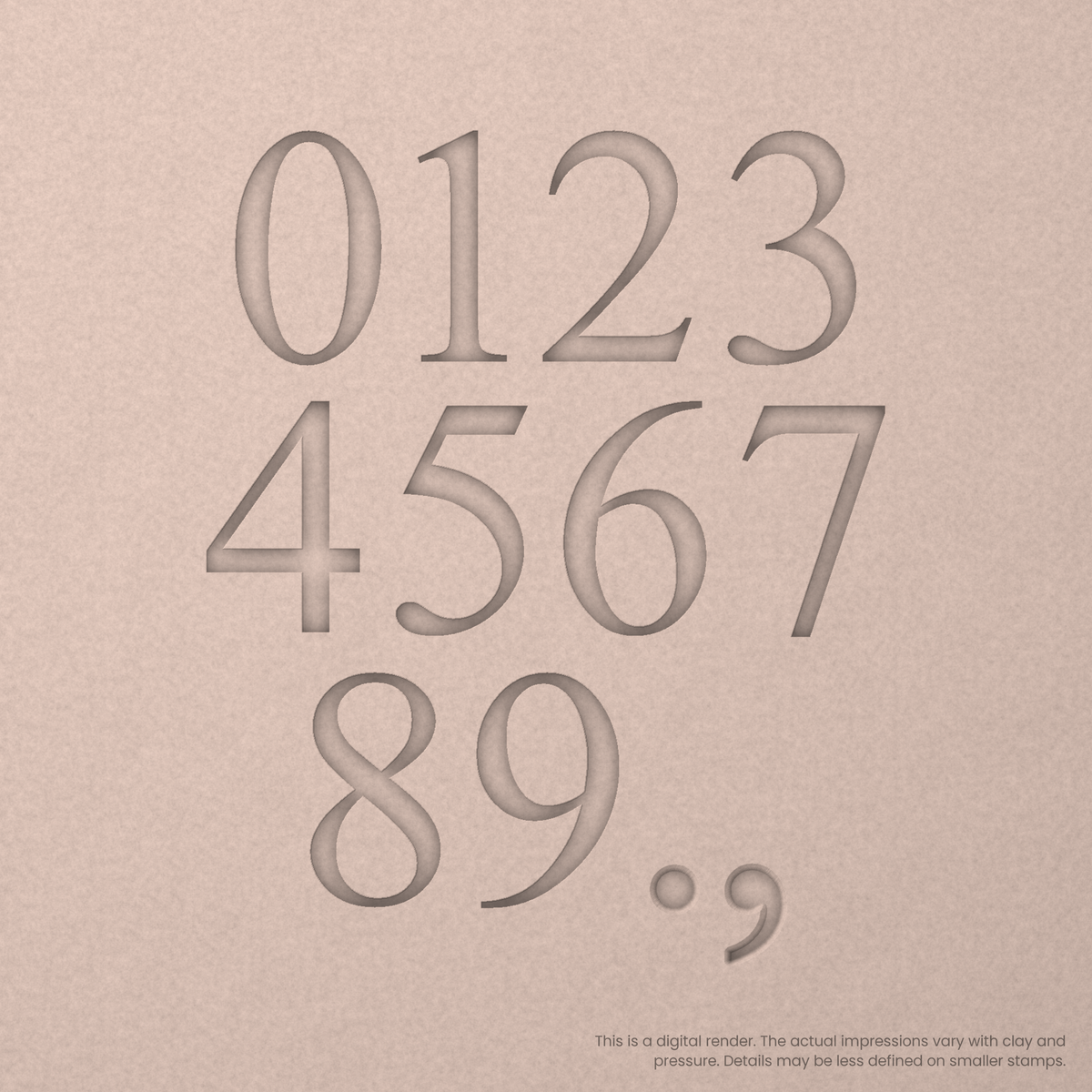 Times New Roman | Font Rail Stamp Sets | Letters, Numbers, and Symbols - Ceramind® Tools
