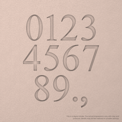Times New Roman | Font Rail Stamp Sets | Letters, Numbers, and Symbols - Ceramind® Tools