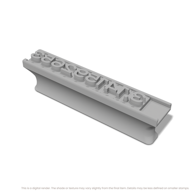 Unbounded | Font Rail Stamp Sets | Letters, Numbers, and Symbols - Ceramind® Tools