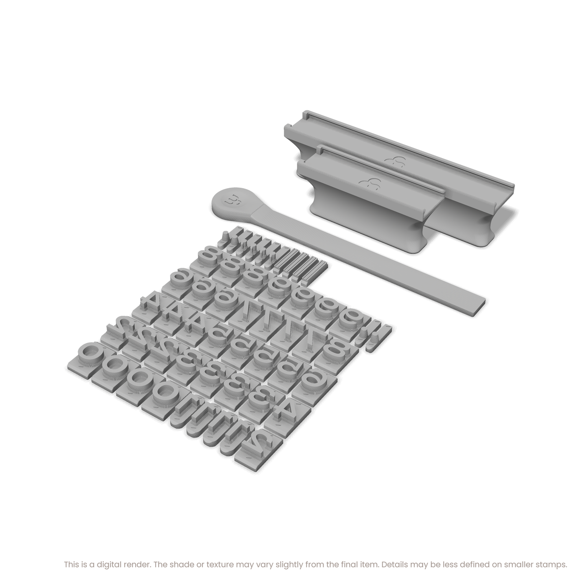 Unbounded | Font Rail Stamp Sets | Letters, Numbers, and Symbols - Ceramind® Tools