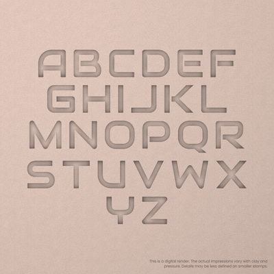 Audiowide | Font Rail Stamp Sets | Letters, Numbers, and Symbols - Ceramind® Tools