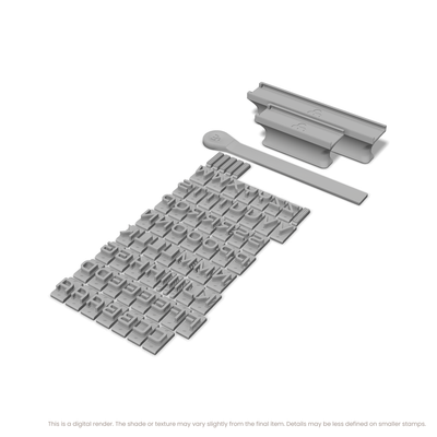 Audiowide | Font Rail Stamp Sets | Letters, Numbers, and Symbols - Ceramind® Tools