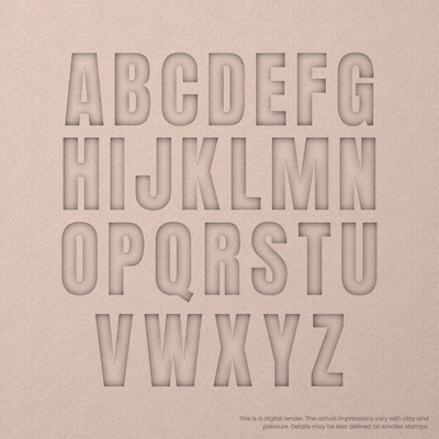 Anton Regular | Font Rail Stamp Sets | Letters, Numbers, and Symbols - Ceramind® Tools