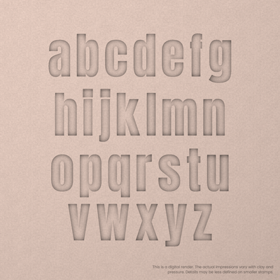 Anton Regular | Font Rail Stamp Sets | Letters, Numbers, and Symbols - Ceramind® Tools