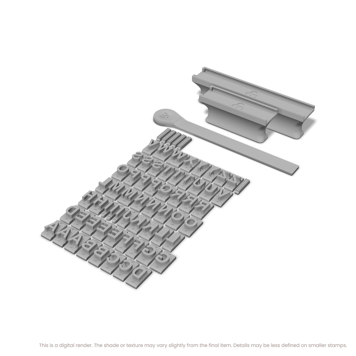 Arial Bold | Font Rail Stamp Sets | Letters, Numbers, and Symbols - Ceramind® Tools