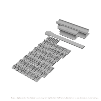 Lora | Font Rail Stamp Sets | Letters, Numbers, and Symbols - Ceramind® Tools