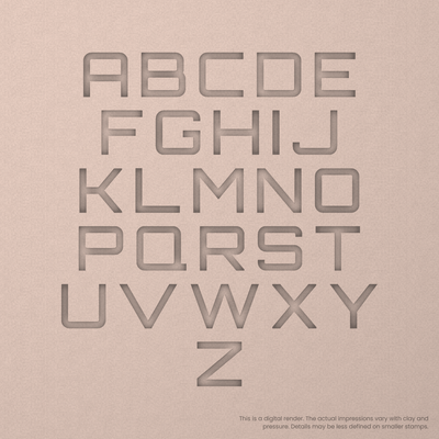 Orbitron | Font Rail Stamp Sets | Letters, Numbers, and Symbols - Ceramind® Tools
