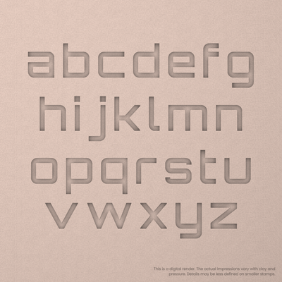 Orbitron | Font Rail Stamp Sets | Letters, Numbers, and Symbols - Ceramind® Tools