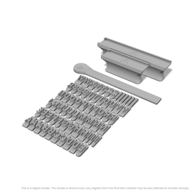 Roboto Condensed | Font Rail Stamp Sets | Letters, Numbers, and Symbols - Ceramind® Tools