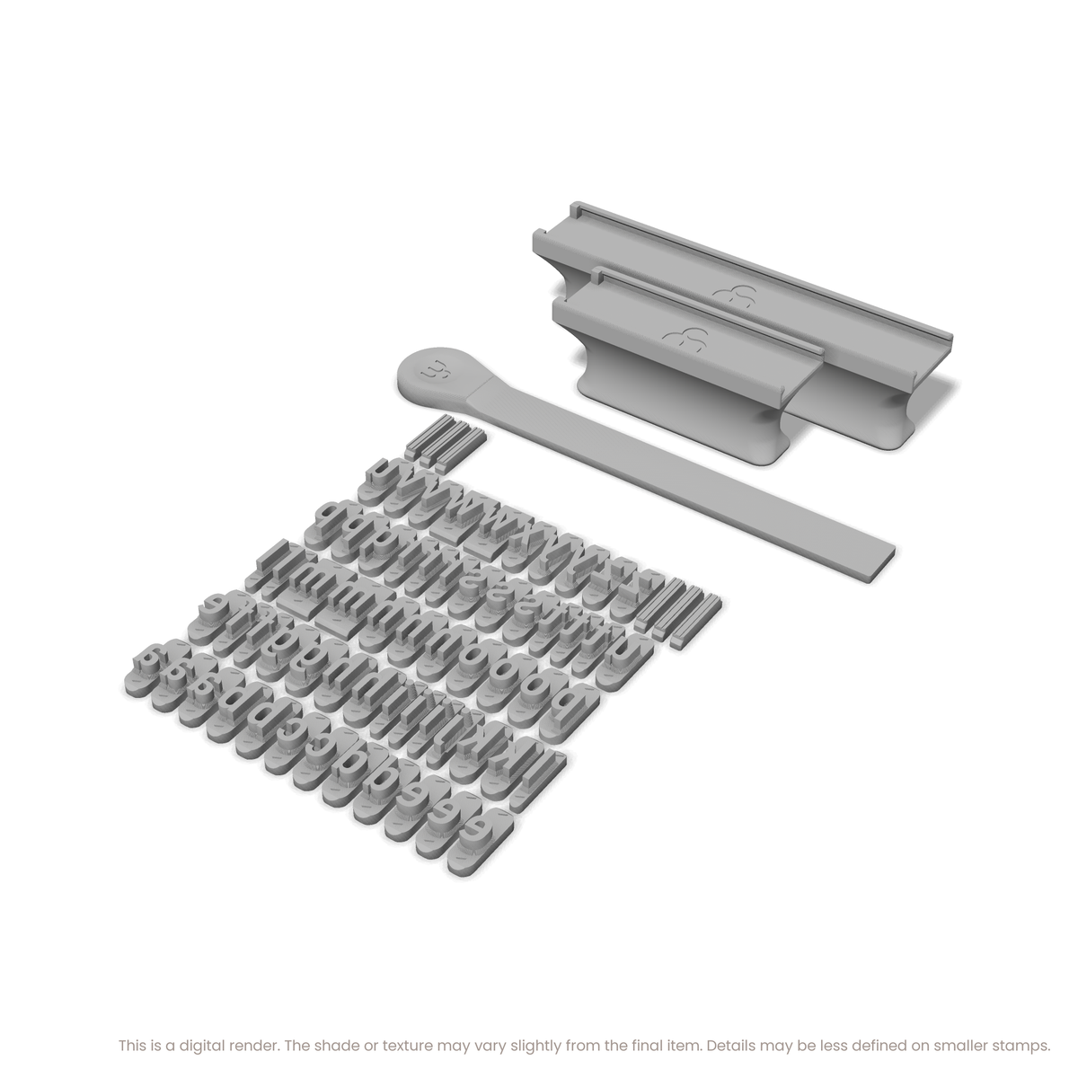 Roboto Condensed | Font Rail Stamp Sets | Letters, Numbers, and Symbols - Ceramind® Tools