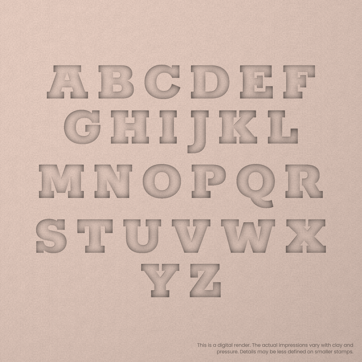 Rokkitt | Font Rail Stamp Sets | Letters, Numbers, and Symbols - Ceramind® Tools