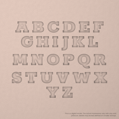 Rokkitt | Font Rail Stamp Sets | Letters, Numbers, and Symbols - Ceramind® Tools