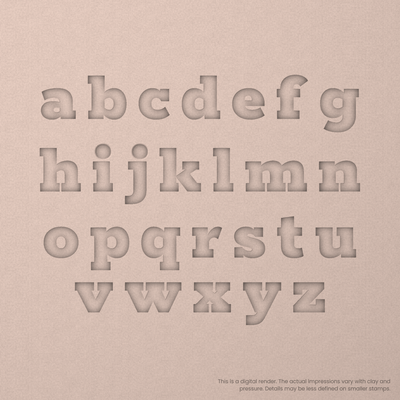 Rokkitt | Font Rail Stamp Sets | Letters, Numbers, and Symbols - Ceramind® Tools