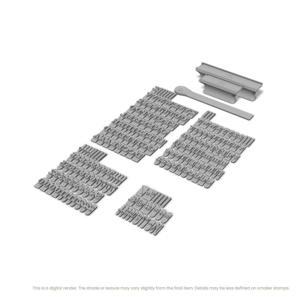 Lora | Font Rail Stamp Sets | Letters, Numbers, and Symbols - Ceramind® Tools