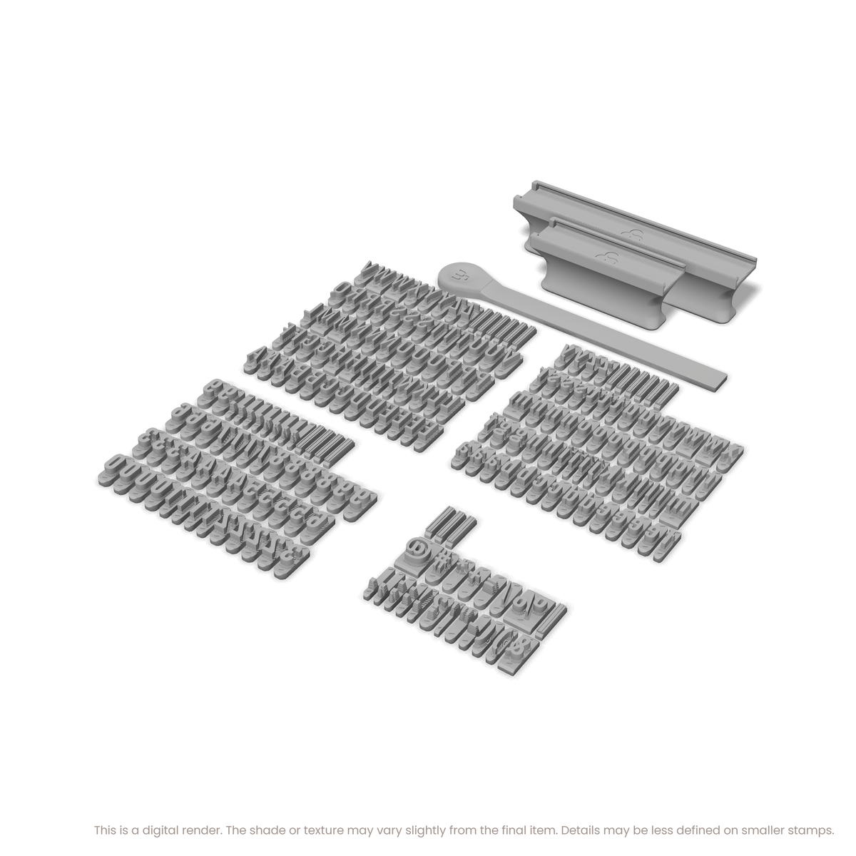 Oswald | Font Rail Stamp Sets | Letters, Numbers, and Symbols - Ceramind® Tools