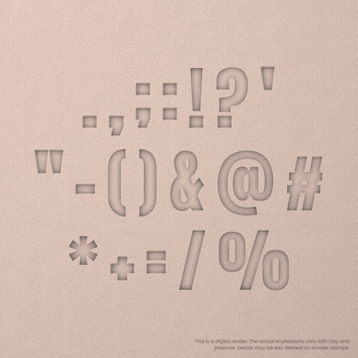 Anton Regular | Font Rail Stamp Sets | Letters, Numbers, and Symbols - Ceramind® Tools