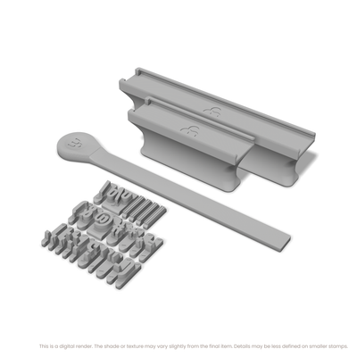Anton Regular | Font Rail Stamp Sets | Letters, Numbers, and Symbols - Ceramind® Tools