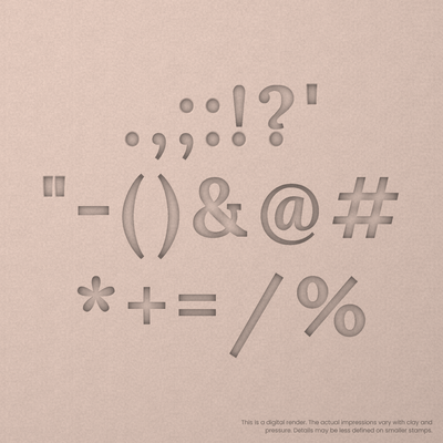 Lora | Font Rail Stamp Sets | Letters, Numbers, and Symbols - Ceramind® Tools