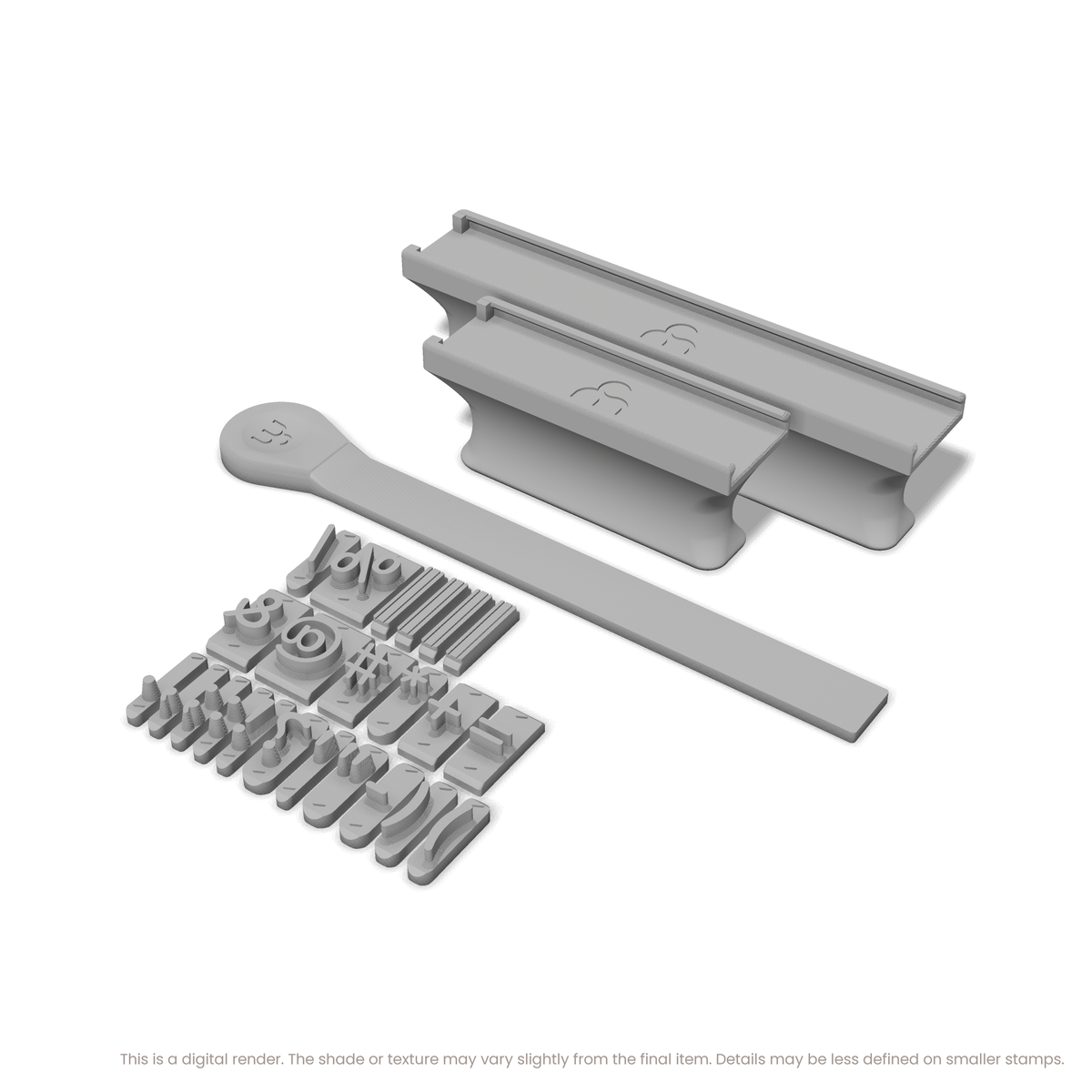Nunito | Font Rail Stamp Sets | Letters, Numbers, and Symbols - Ceramind® Tools
