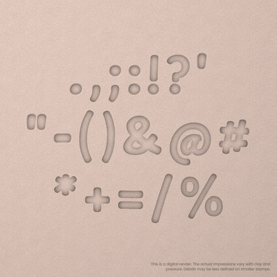Playpen Sans | Font Rail Stamp Sets | Letters, Numbers, and Symbols - Ceramind® Tools