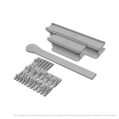 Playpen Sans | Font Rail Stamp Sets | Letters, Numbers, and Symbols - Ceramind® Tools