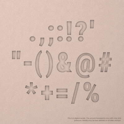 Roboto Condensed | Font Rail Stamp Sets | Letters, Numbers, and Symbols - Ceramind® Tools