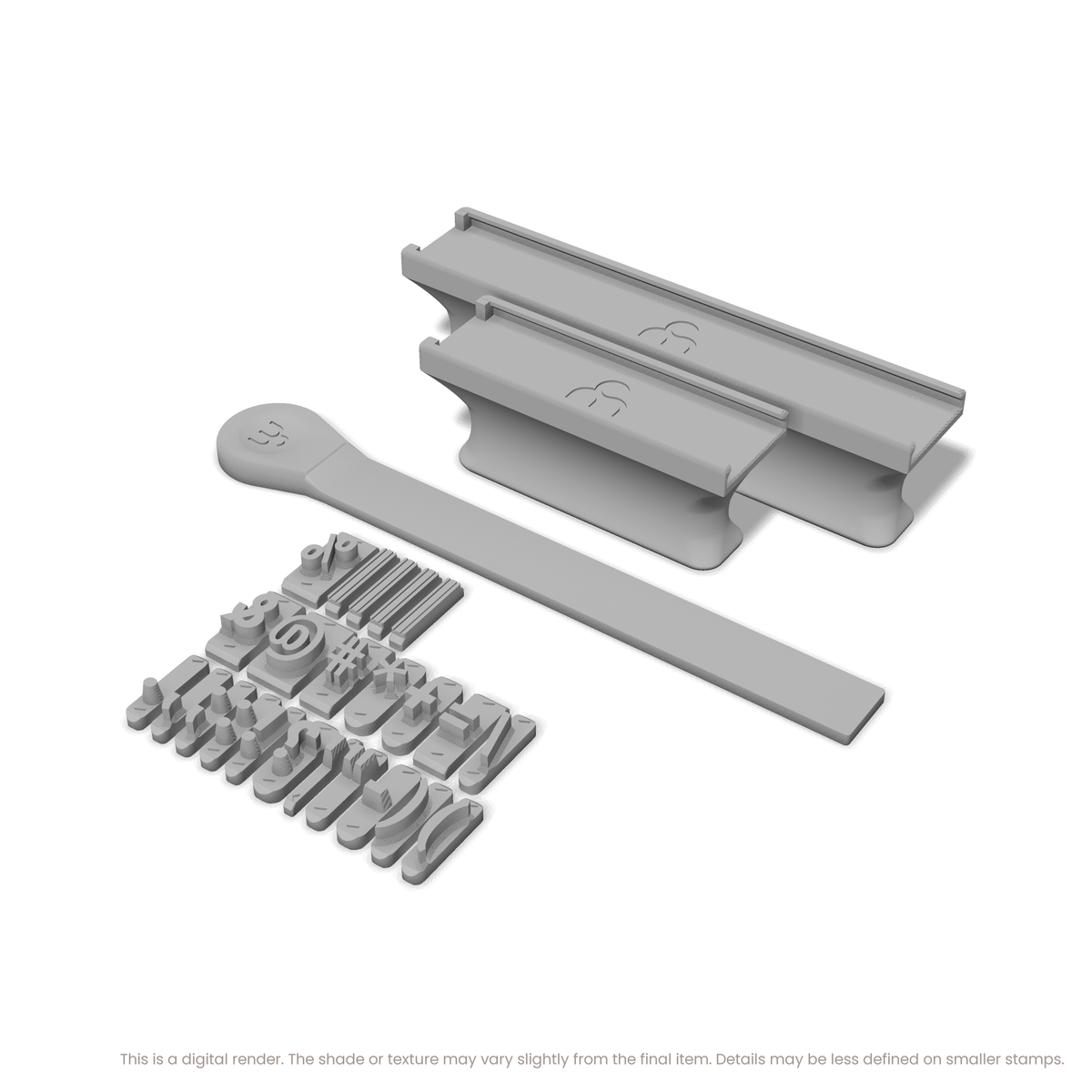 Roboto Condensed | Font Rail Stamp Sets | Letters, Numbers, and Symbols - Ceramind® Tools
