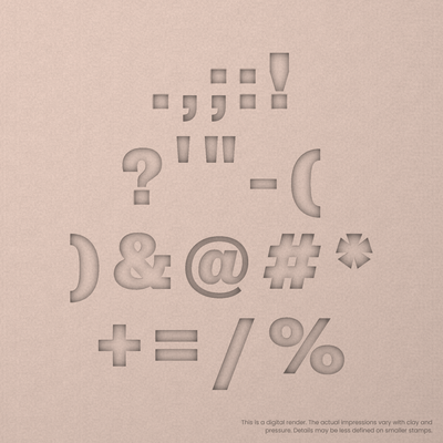 Rokkitt | Font Rail Stamp Sets | Letters, Numbers, and Symbols - Ceramind® Tools