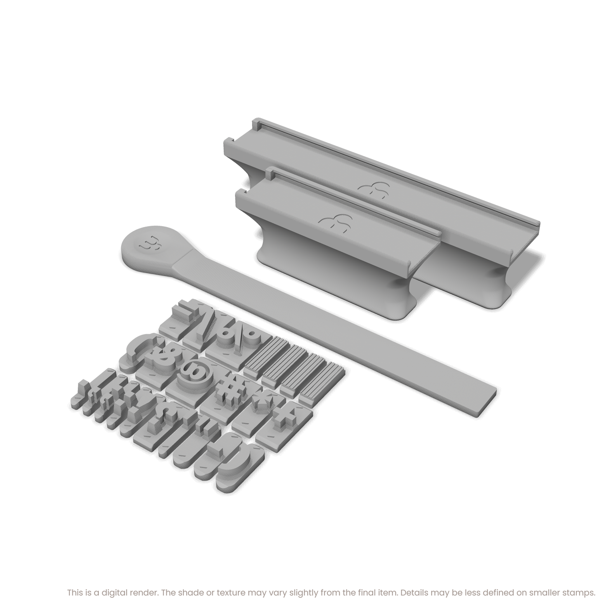 Rokkitt | Font Rail Stamp Sets | Letters, Numbers, and Symbols - Ceramind® Tools
