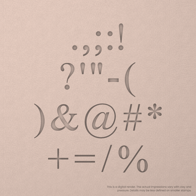 Times New Roman | Font Rail Stamp Sets | Letters, Numbers, and Symbols - Ceramind® Tools