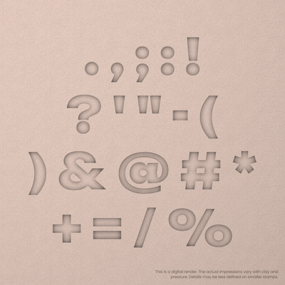 Unbounded | Font Rail Stamp Sets | Letters, Numbers, and Symbols - Ceramind® Tools