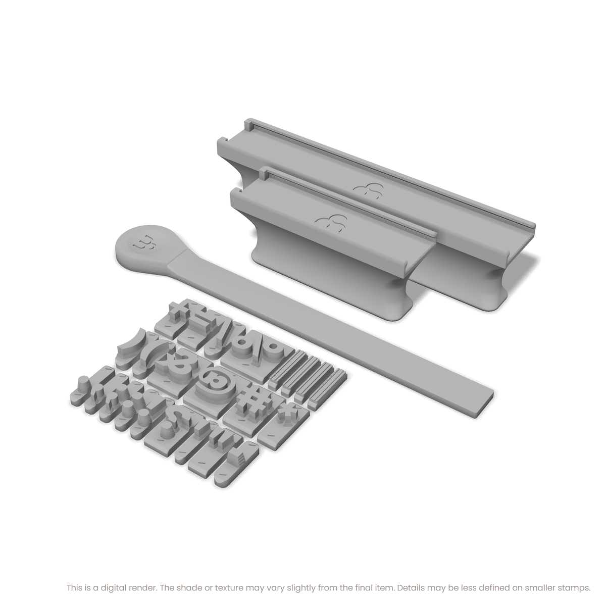Unbounded | Font Rail Stamp Sets | Letters, Numbers, and Symbols - Ceramind® Tools