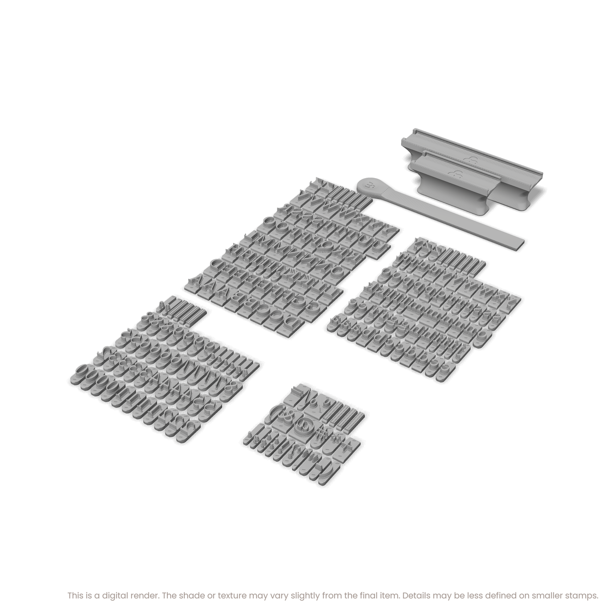 Times New Roman | Font Rail Stamp Sets | Letters, Numbers, and Symbols - Ceramind® Tools