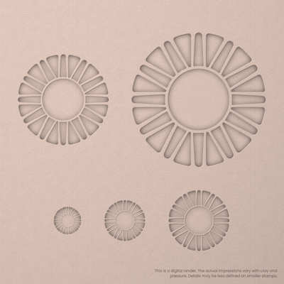 Classic Sunburst Stamps - Ceramind® Tools