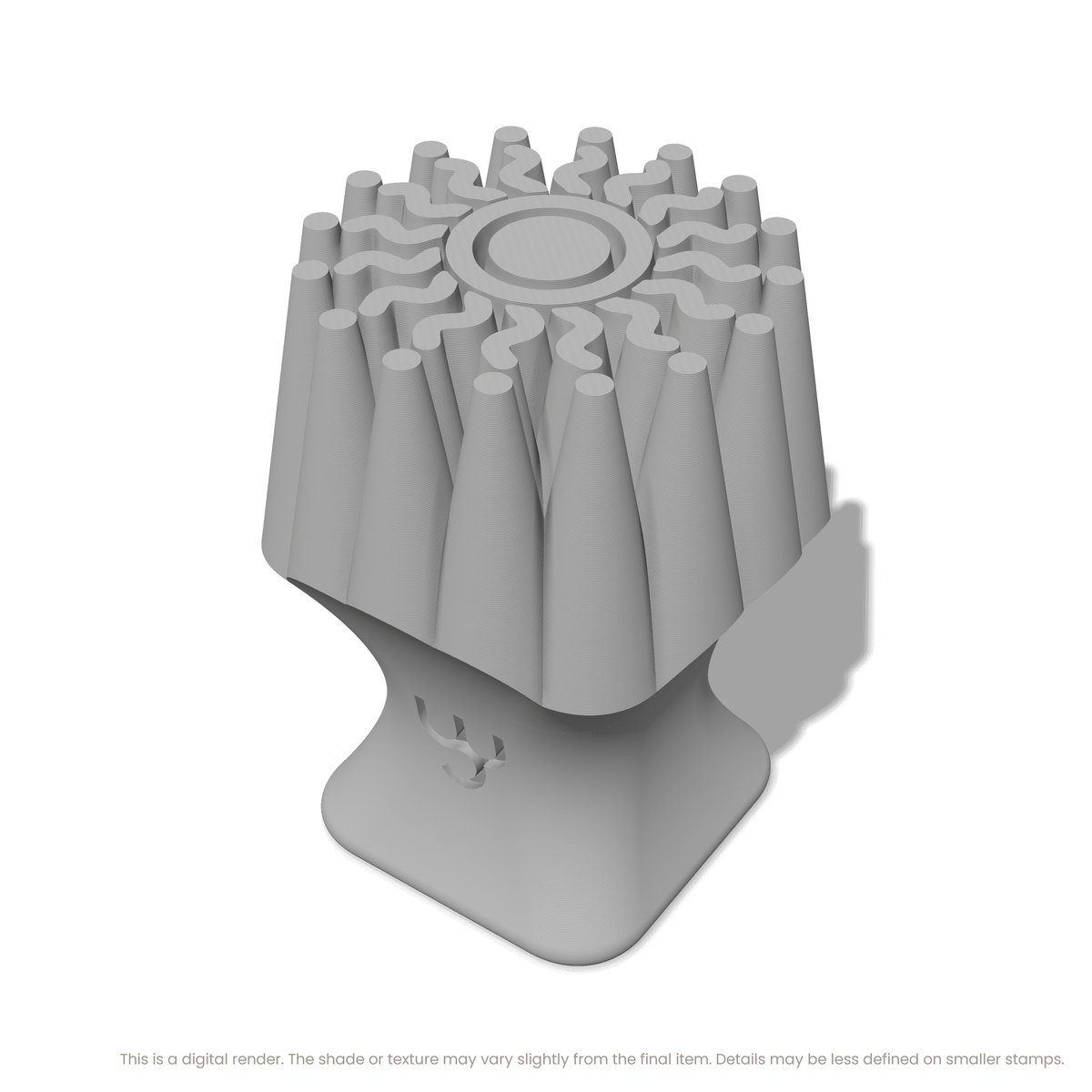 Dotted Wave Sunburst Stamps - Ceramind® Tools
