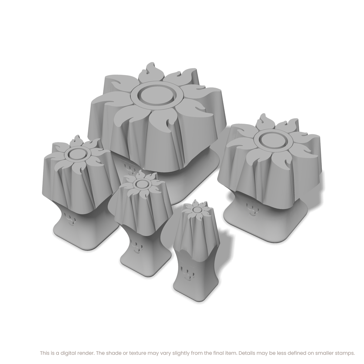 Fiery Flame Sunburst Stamps - Ceramind® Tools