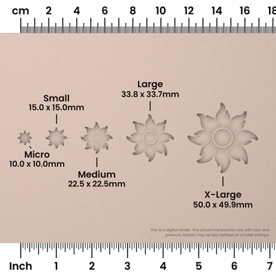 Fiery Flame Sunburst Stamps - Ceramind® Tools