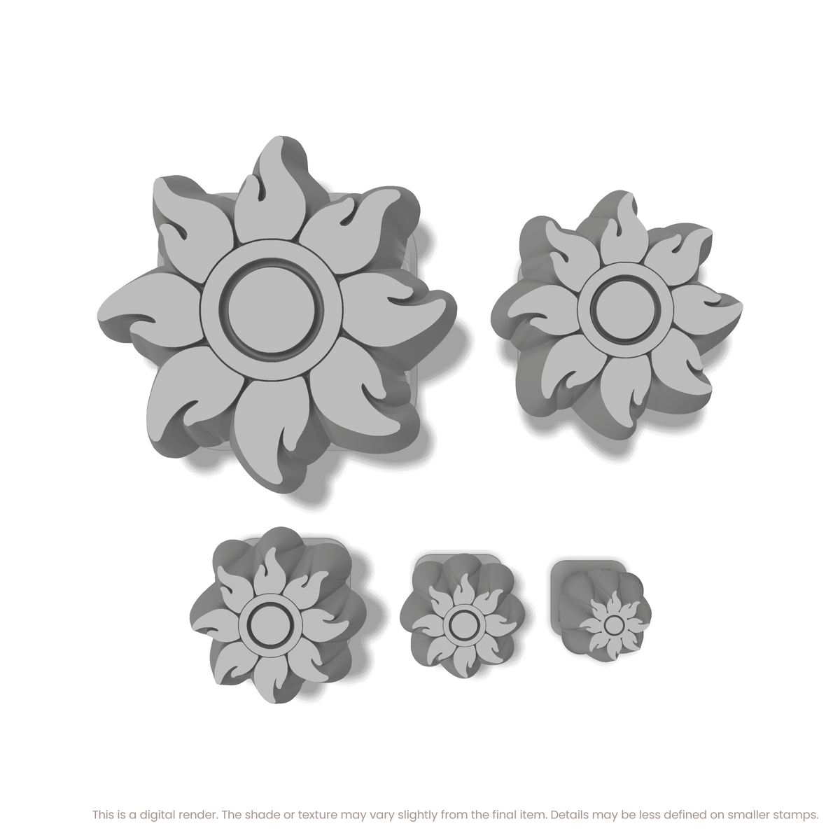 Fiery Flame Sunburst Stamps - Ceramind® Tools