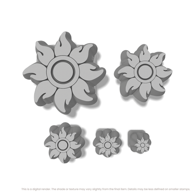 Fiery Flame Sunburst Stamps - Ceramind® Tools