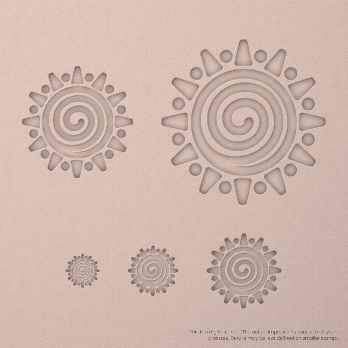 Boho Spiral Sunburst Stamps - Ceramind® Tools