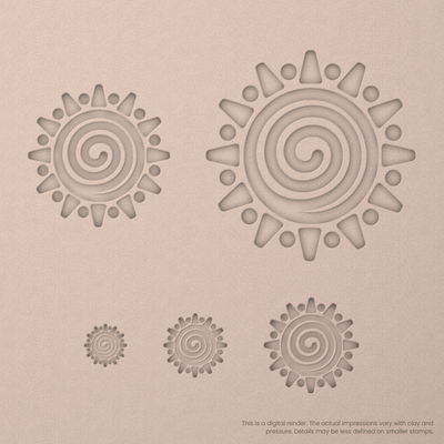 Boho Spiral Sunburst Stamps - Ceramind® Tools