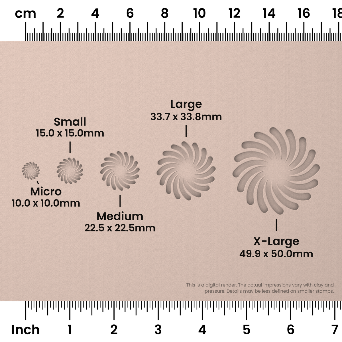 Pinwheel Sunburst Stamps - Ceramind® Tools