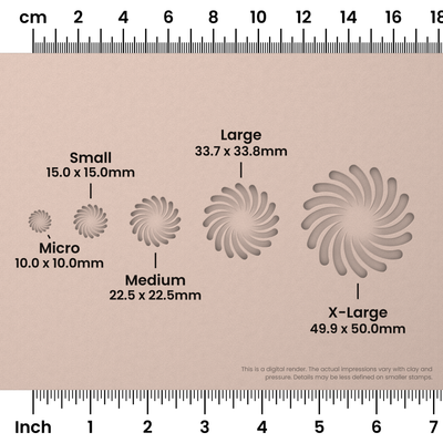 Pinwheel Sunburst Stamps - Ceramind® Tools