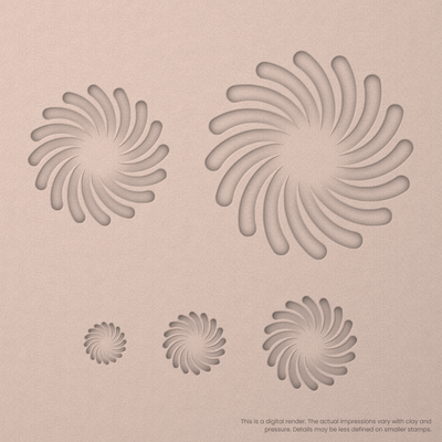 Pinwheel Sunburst Stamps - Ceramind® Tools