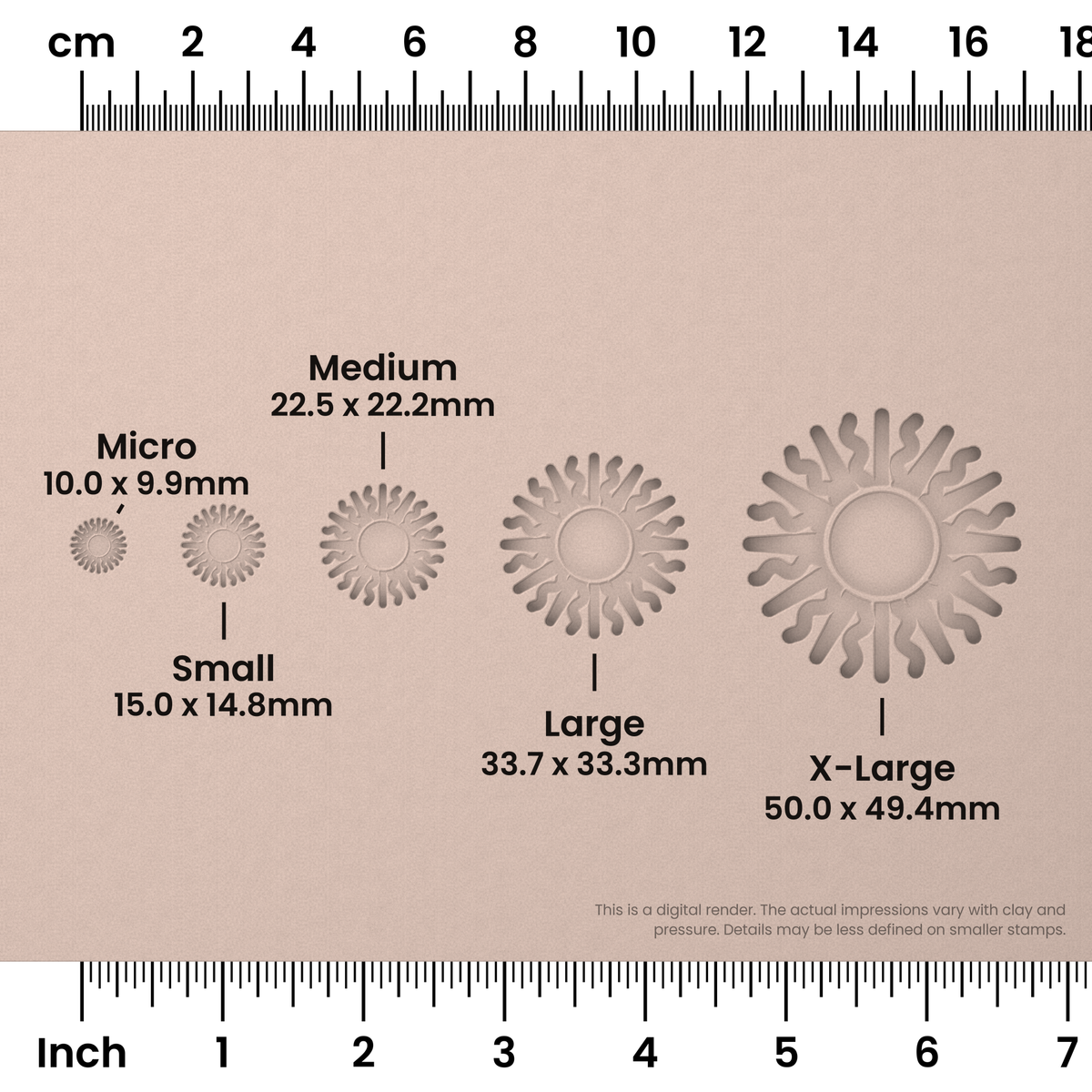 Wedge and Wave Sunburst Stamps - Ceramind® Tools