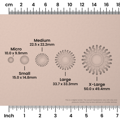 Wedge and Wave Sunburst Stamps - Ceramind® Tools
