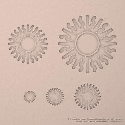 Wedge and Wave Sunburst Stamps - Ceramind® Tools