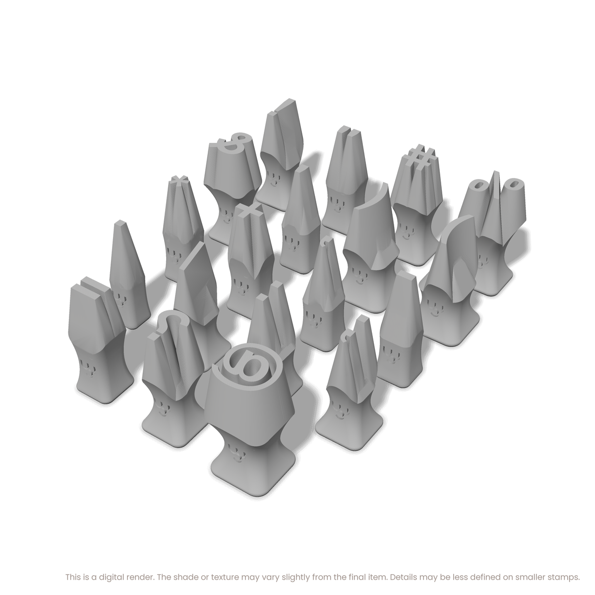 Arial Bold | Symbol Stamp Sets - Ceramind® Tools