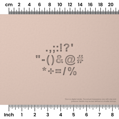 Arial Bold | Symbol Stamp Sets - Ceramind® Tools